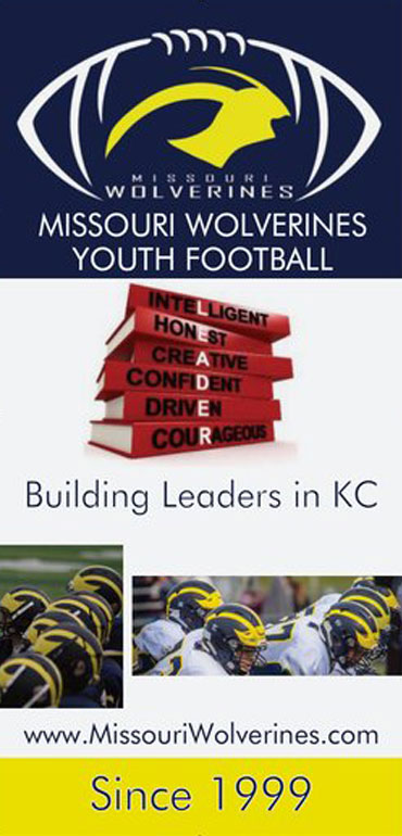 Missouri Wolverines Youth Tackle and Flag Football Club in Kansas City Missouri find us at www.missouriwolverines.com